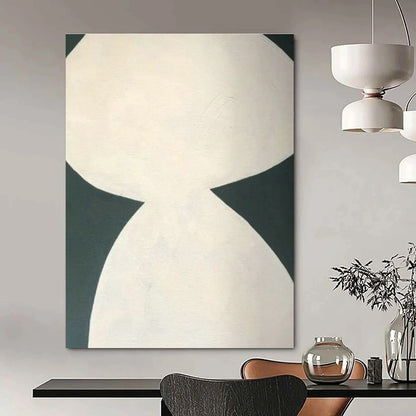 White - Green Geometric Art for Scandinavian Home & Eco - Friendly Art Space DLZ1896