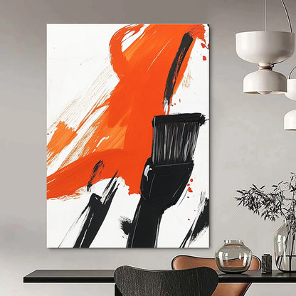 Orange Brushstroke with Tool for Creative Studio & Art Supply Store STSC1278