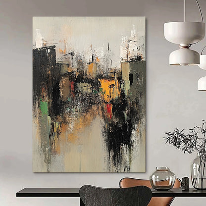 Impressionistic Cityscape Art for Living Room & Office STSC660