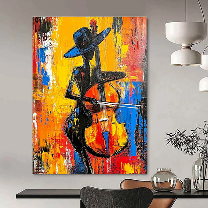 Jazz Musician Silhouette for Music - Themed Bar & Art Gallery STSC1261