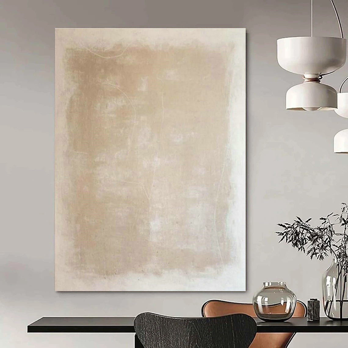 Beige Texture Art for Minimalist Home Hallway Accents DLZ0220