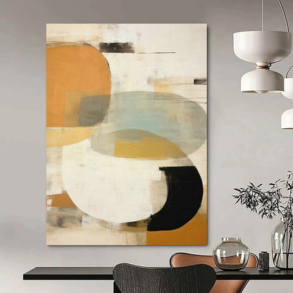 Mid - Century Modern Geometric Art for Office Lounge & Retro Home Den DLZ1632