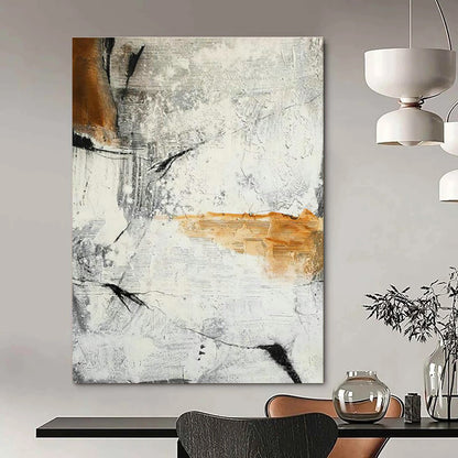 Gray - Orange Abstract Art for Industrial Loft & Contemporary Art Show DLZ2157
