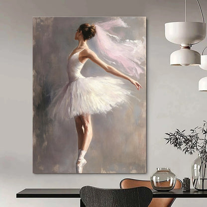 Ballerina in White Tutu for Classical Dance Studio & Elegant Home Dining Room STSC1004