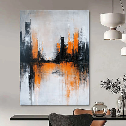 Orange - Highlighted City Reflection for Modern Dining Room & Art - Inspired Lounge STSC225