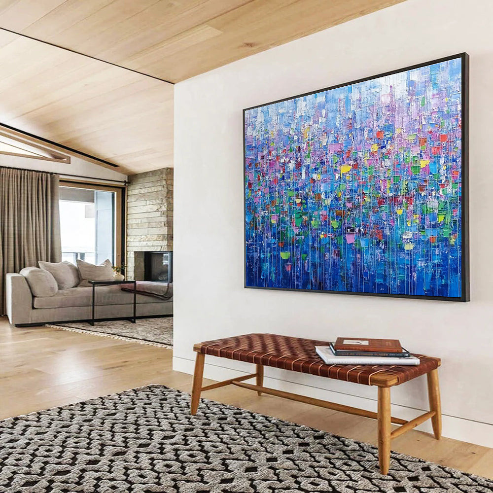 Colorful City Mosaic Art for Urban Apartment Living Room & Modern Art Café SC474