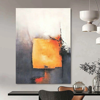 Orange - Gray Geometric Abstract for Industrial - Modern Office & Bold Home Entryway DLZ0929