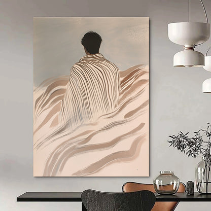 Striped Figure in the Wind Art for Bohemian Home & Wellness Retreat STSC1116