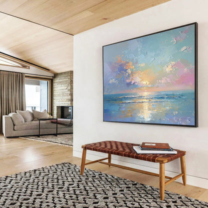 Colorful Seaside Sunset Art for Lively Coastal Home DLZ2747