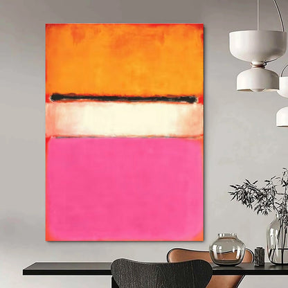 Pink - Orange - White Art for Romantic Restaurant & Fashion Boutique DLZ2093