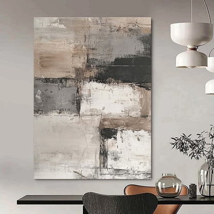 Layered Neutral Abstract for Contemporary Living Space & Art - Centric Workplace STSC269