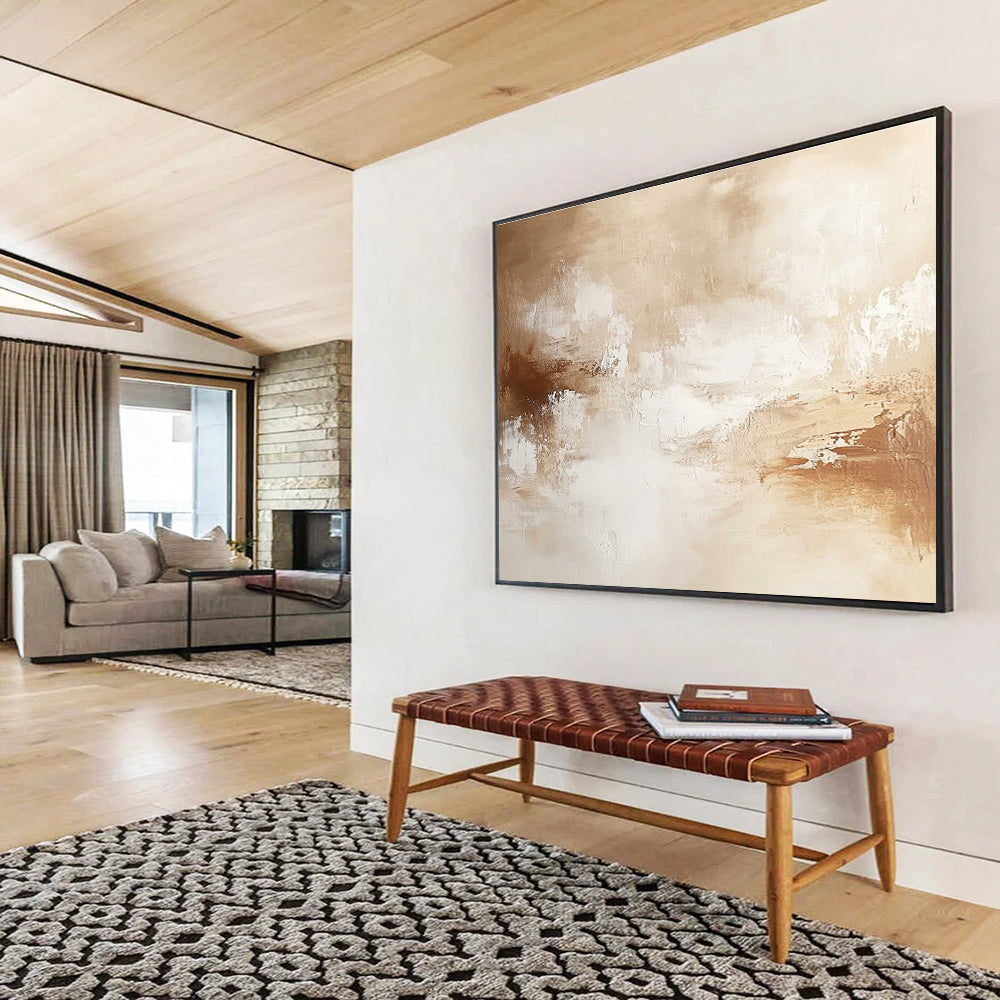 Warm - Toned Abstract Art for Cozy Living Room & Luxury Hotel Suite SC010