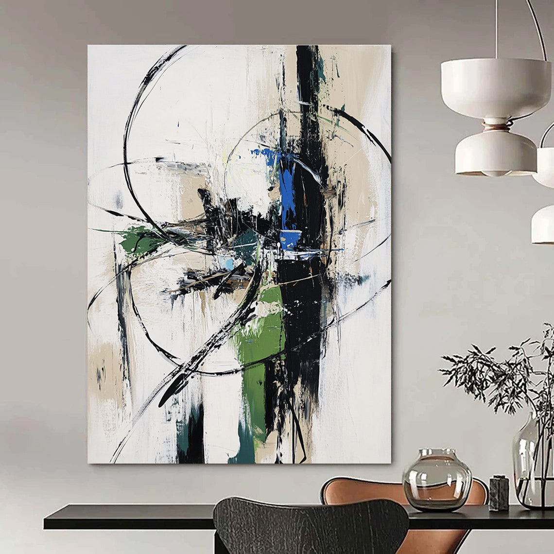 Energetic Abstract Lines for Artistic Studio & Music - Inspired Lounge STSC827