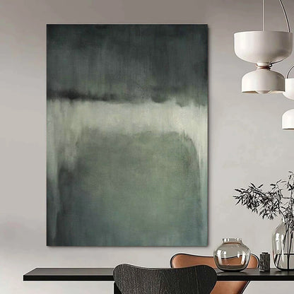 Muted Gray Abstract Art for Minimalist Library & Corporate Waiting Room DLZ1474