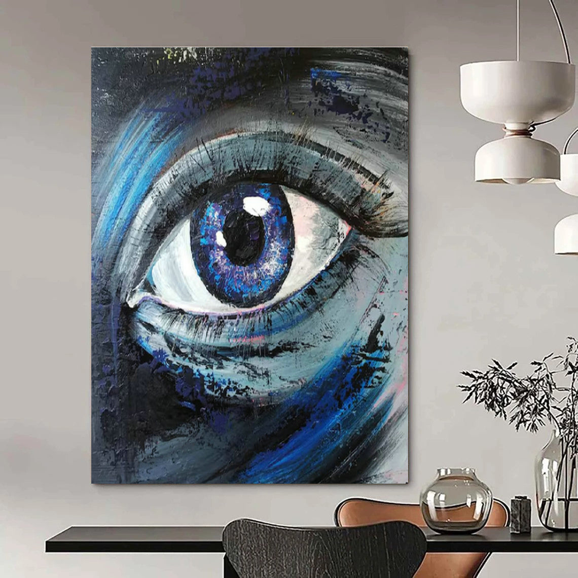Blue Eye Painting for Art - Themed Bedroom & Psych - Inspired Lounge DLZ2105