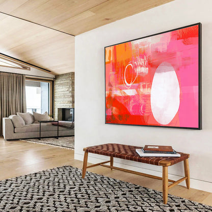 Dynamic Red Art: Ignite Creative Studio & Modern Office SC542