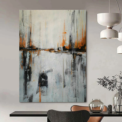 Orange - Black Reflection Abstract for Studio & Loft Apartment DLZ0577