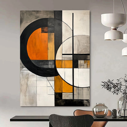 Dual Circles with Orange and Gray for Urban - Style Loft & Art - Centric Café STSC222