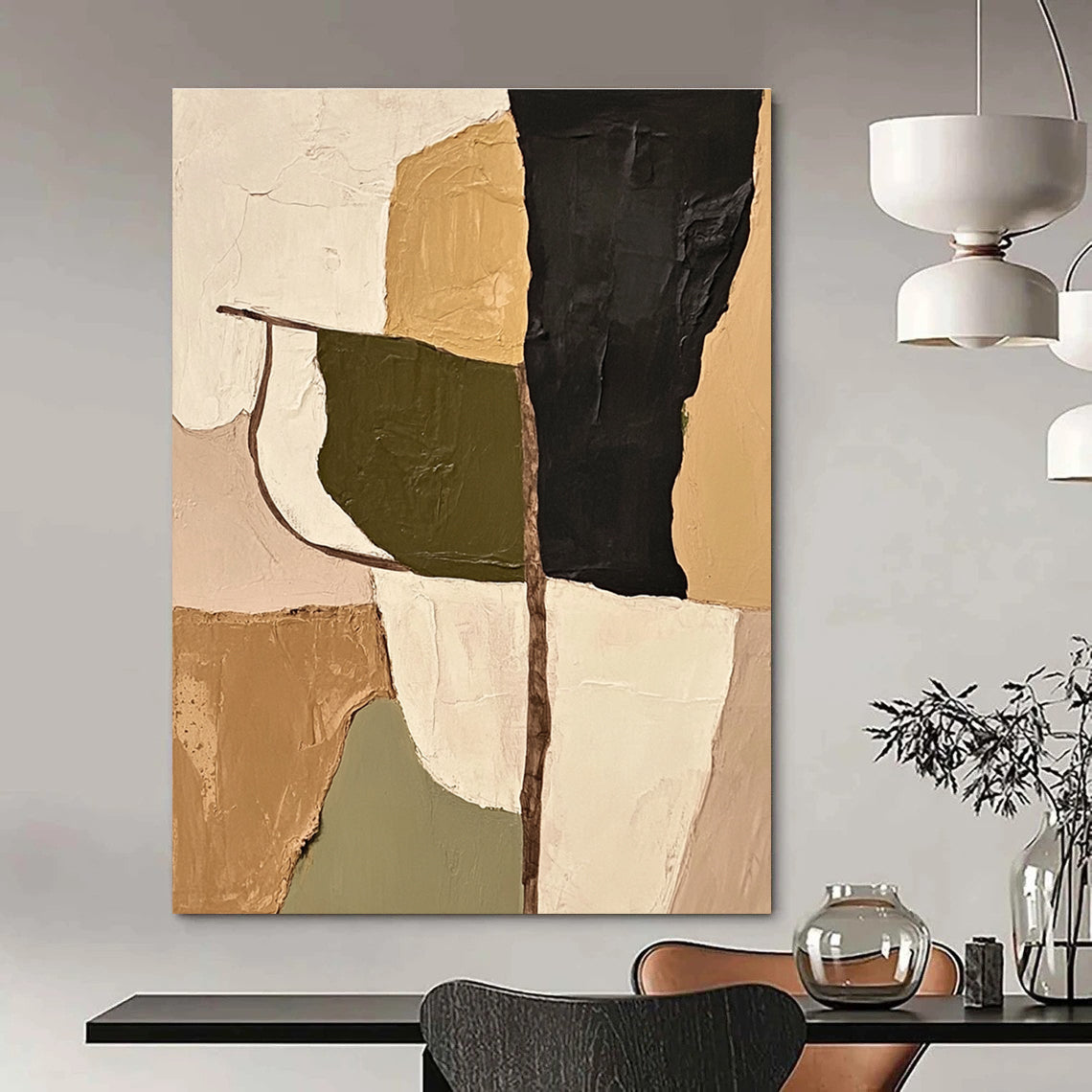 Mixed - Tone Shapes Art for Lounge & Library STSC696