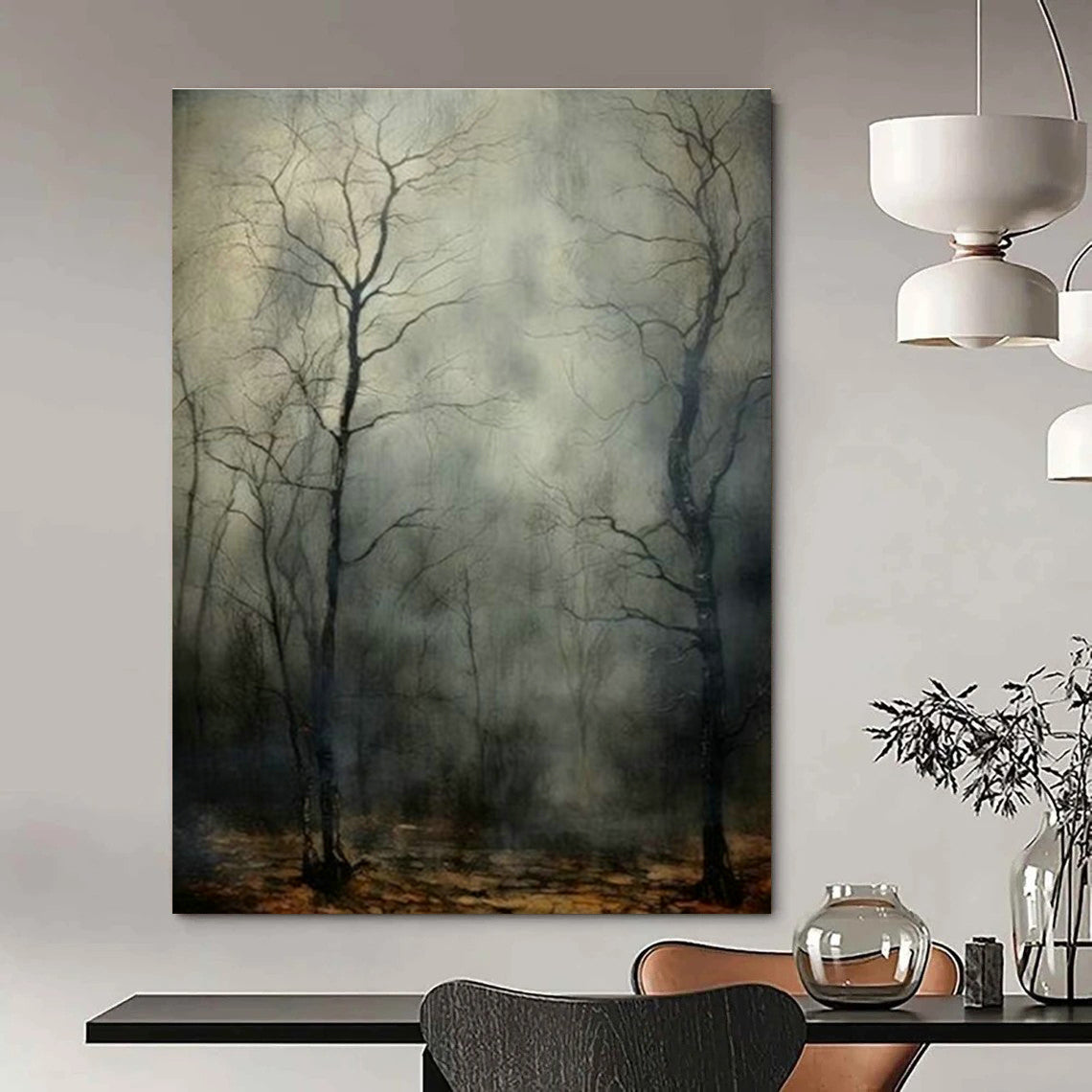 Misty Forest Painting for Bedroom & Study DLZ0382