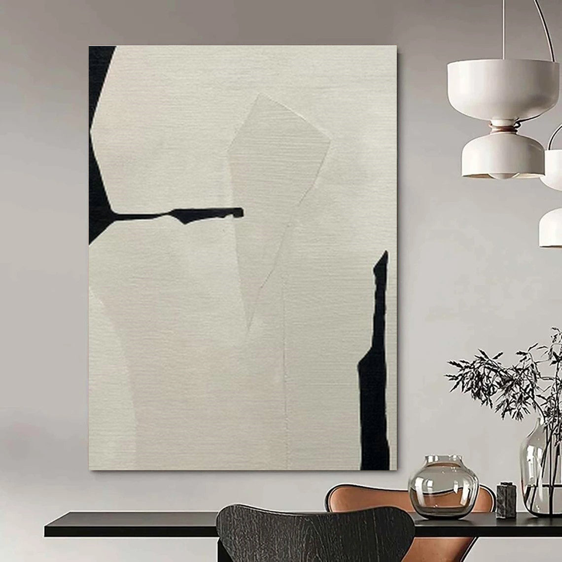 Black - White Geometric Art for Sophisticated Home Theater Lounges DLZ0239