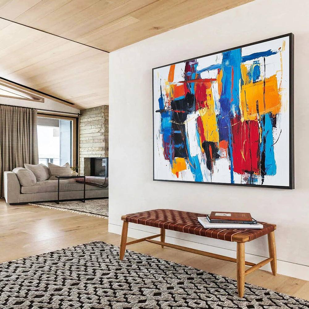 Colorful Abstract Composition Art for Creative Studio & Fashion Showroom SC262