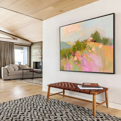 Pastoral Landscape Abstract Art for Countryside Bed and Breakfast Dining Rooms DLZ2592