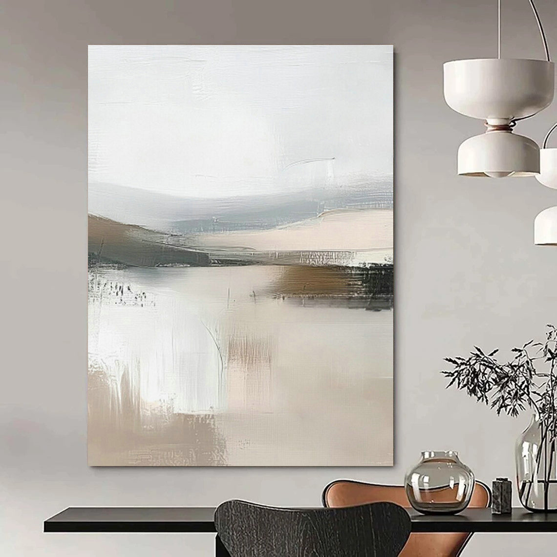 Minimalist Landscape Abstract Art for Modern Office Lounge & Zen - Themed Hotel Room DLZ0722