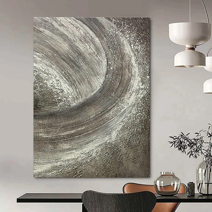 Textured Gray Swirl Art for Industrial Loft & Modern Art Gallery DLZ2242