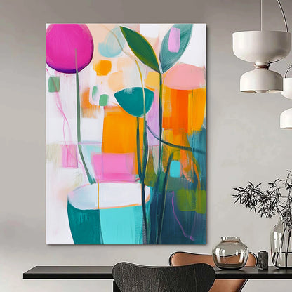 Colorful Abstract Flowers for Bohemian Living Room & Art Café STSC1180
