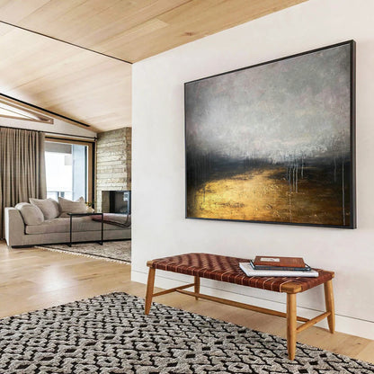 Gold Leaf Abstract Art for Luxury Hotel Presidential Suite Living Rooms DLZ3166