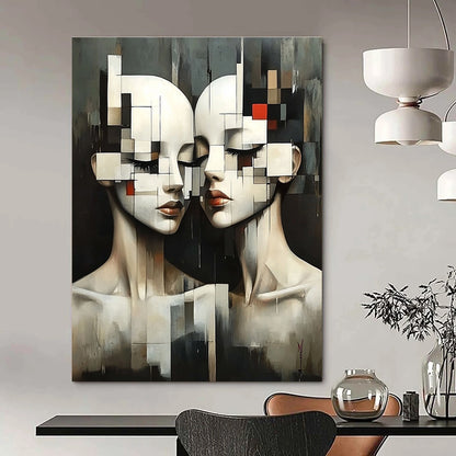 Cubist Faces Art for Modern Art Museum & Creative Home Studio STSC1447