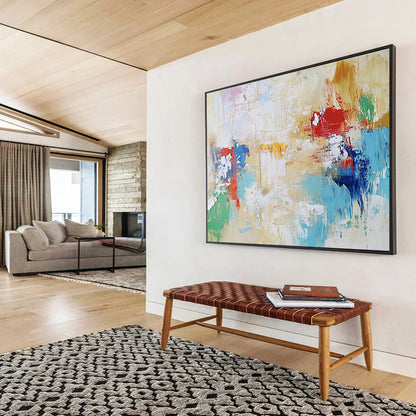 Neutral Color Abstract Art for Minimalist Living Room & Modern Office Lounge SC217