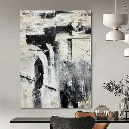 Monochrome Abstract Wall Art for Modern Office & Art Gallery DLZ2380