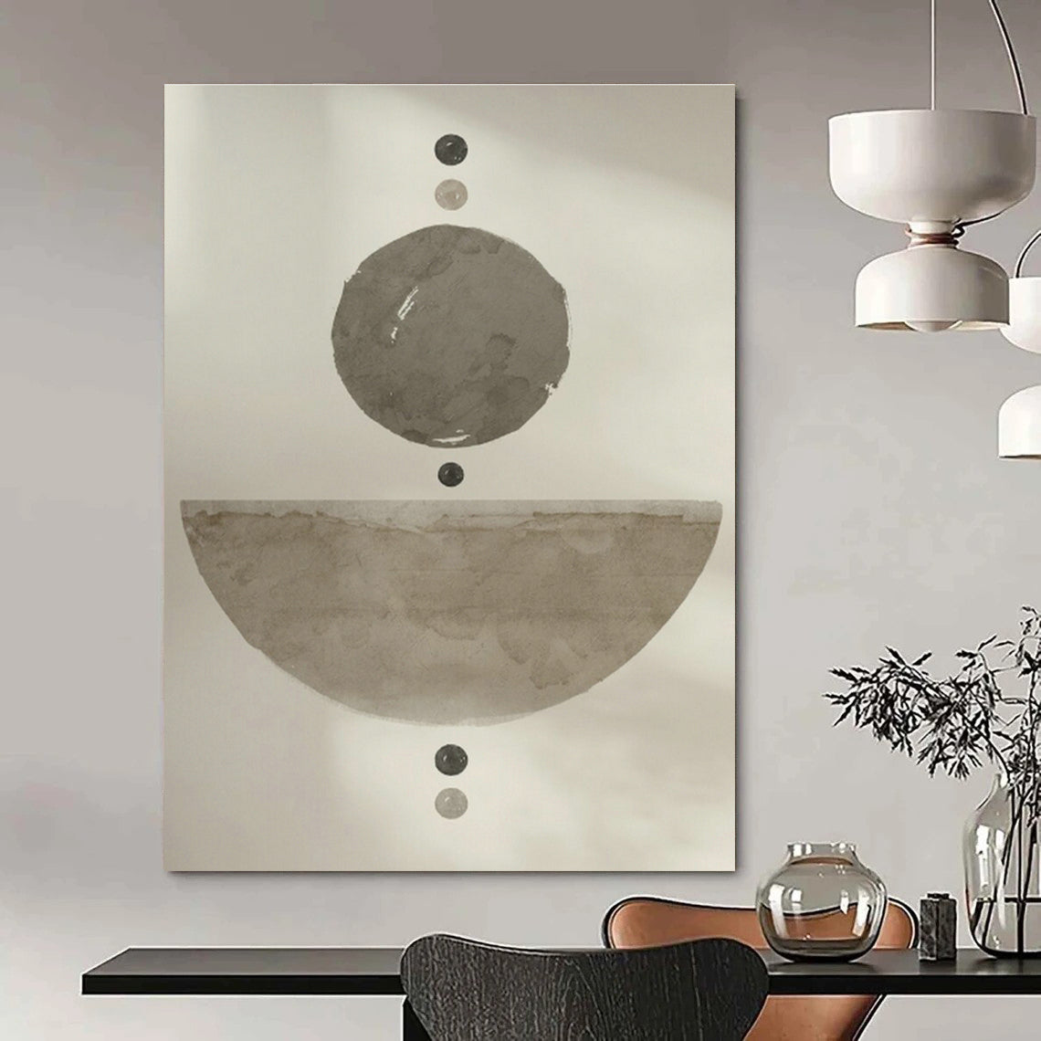 Zen - Inspired Circular Art for Minimalist Office & Meditation Corner DLZ1372
