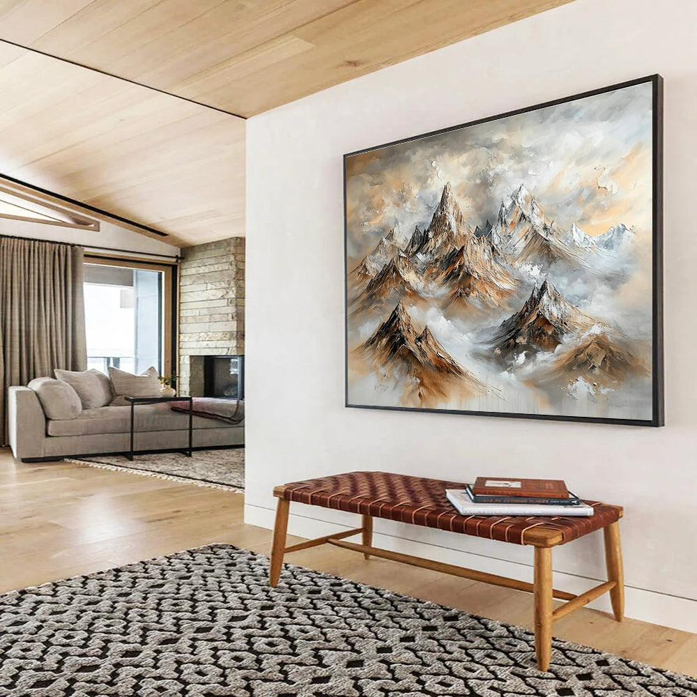 Majestic Mountain Landscape Art for Adventure - Lover’s Home & Luxury Ski Lodge SC486
