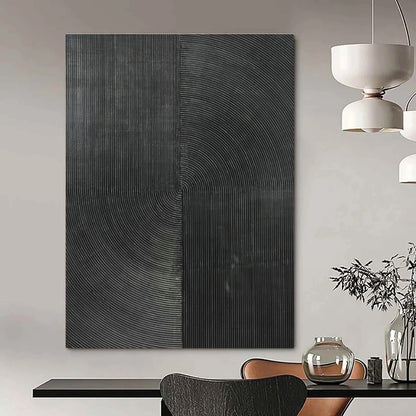 Black Textured Art for Industrial - Style Bar & Modern Art Museum DLZ1796