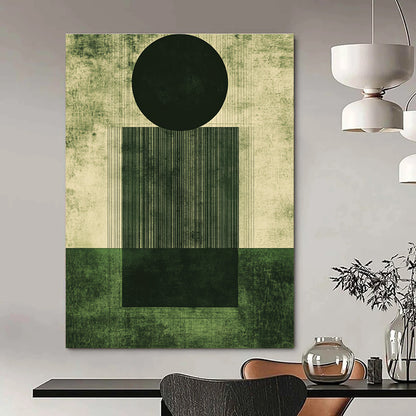 Geometric Black and Green for Avant - Garde Home Living Room & Modern Art Institute STSC1006