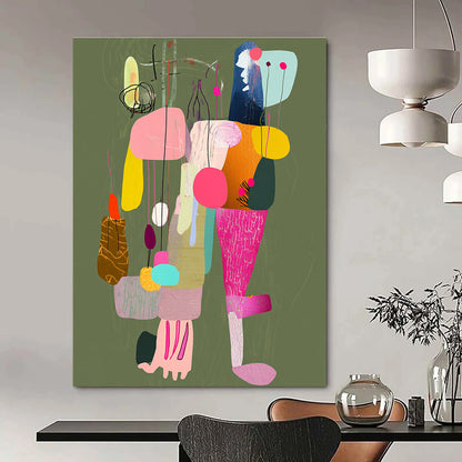 Colorful Abstract Figures for Bohemian - Style Living Room & Creative Art Studio STSC970