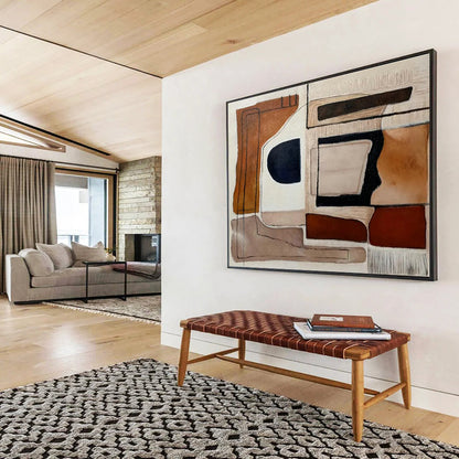 Minimalist Brown - Beige Abstract for Crafting a Calm, Focused Home Office Retreat DLZ3039