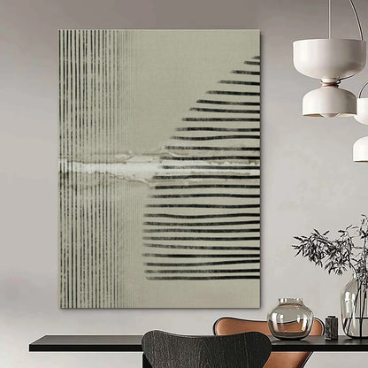 Industrial - Chic Striped Art for Loft Café & Minimalist Office DLZ1381