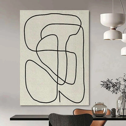 Single - Line Abstract Art for Minimalist Café & Home Bedroom DLZ1143