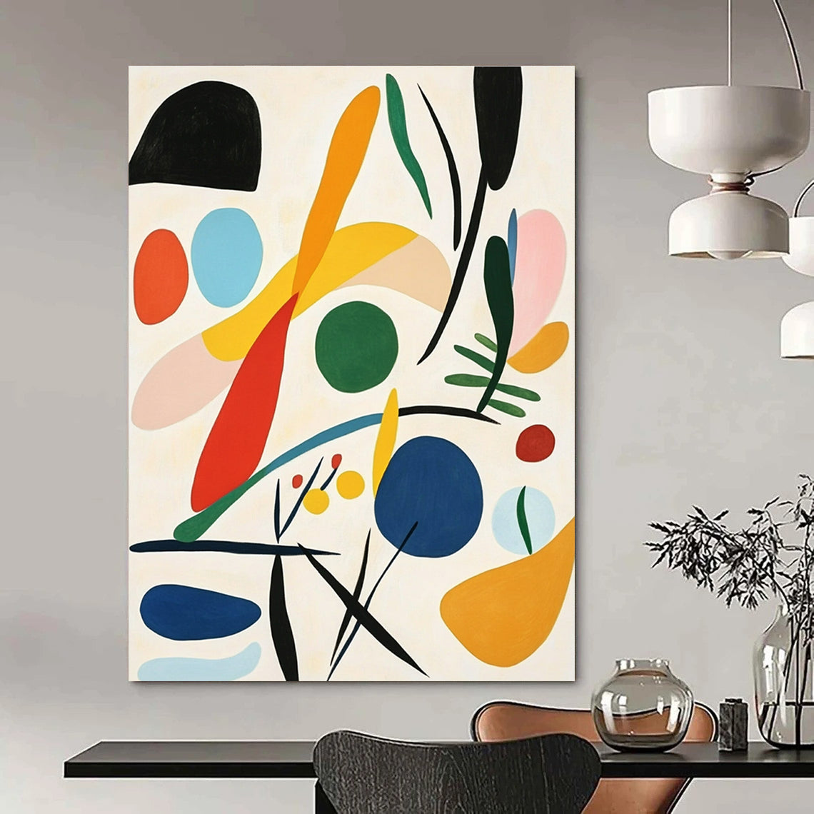 Colorful Abstract Forms for Vibrant Playroom & Creative Office Space STSC1244