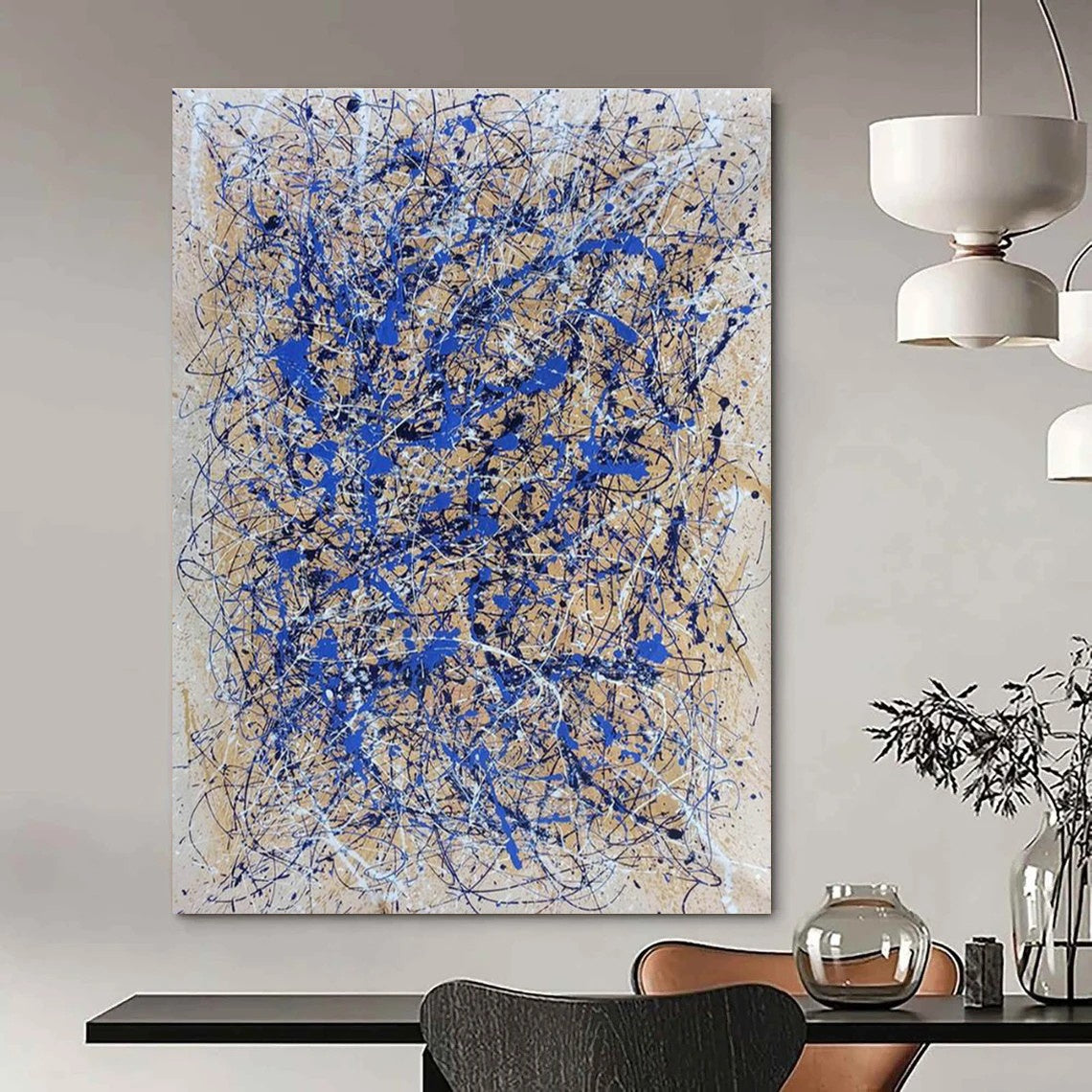 Large - Scale Blue - Line Abstract Art for Art Studio & Creative Office DLZ2280