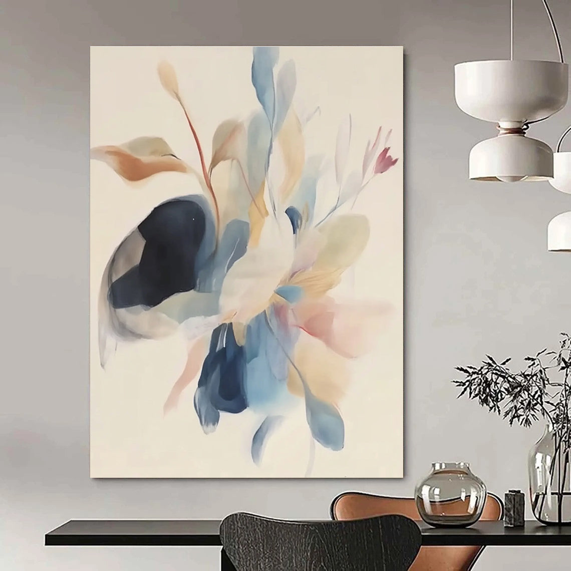 Light Color Floral Abstract for Romantic Bedroom & Elegant Tea Room STSC482