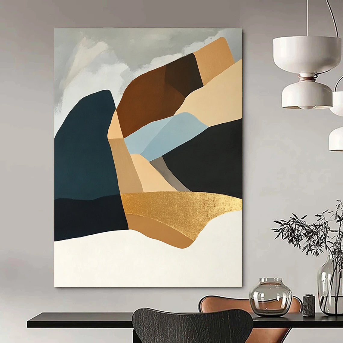Geometric Landscape Art for Sunroom & Office STSC697