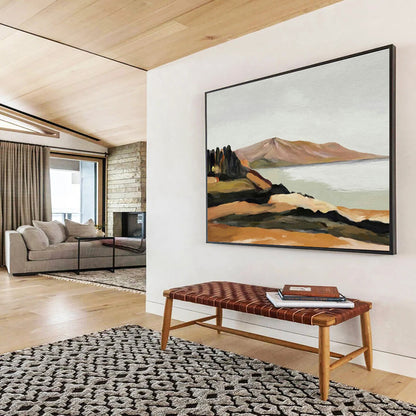 Minimalist Landscape Oil Painting for Modern Scandinavian Living Rooms DLZ3113