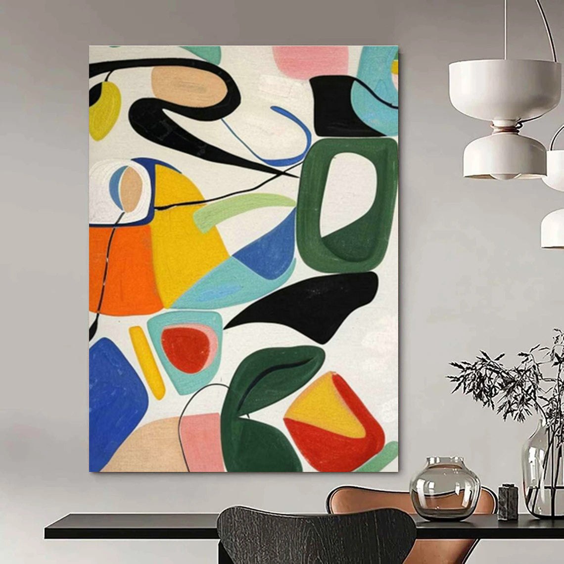 Colorful Geometric Abstract Art for Living Room & Boutique Café DLZ1193