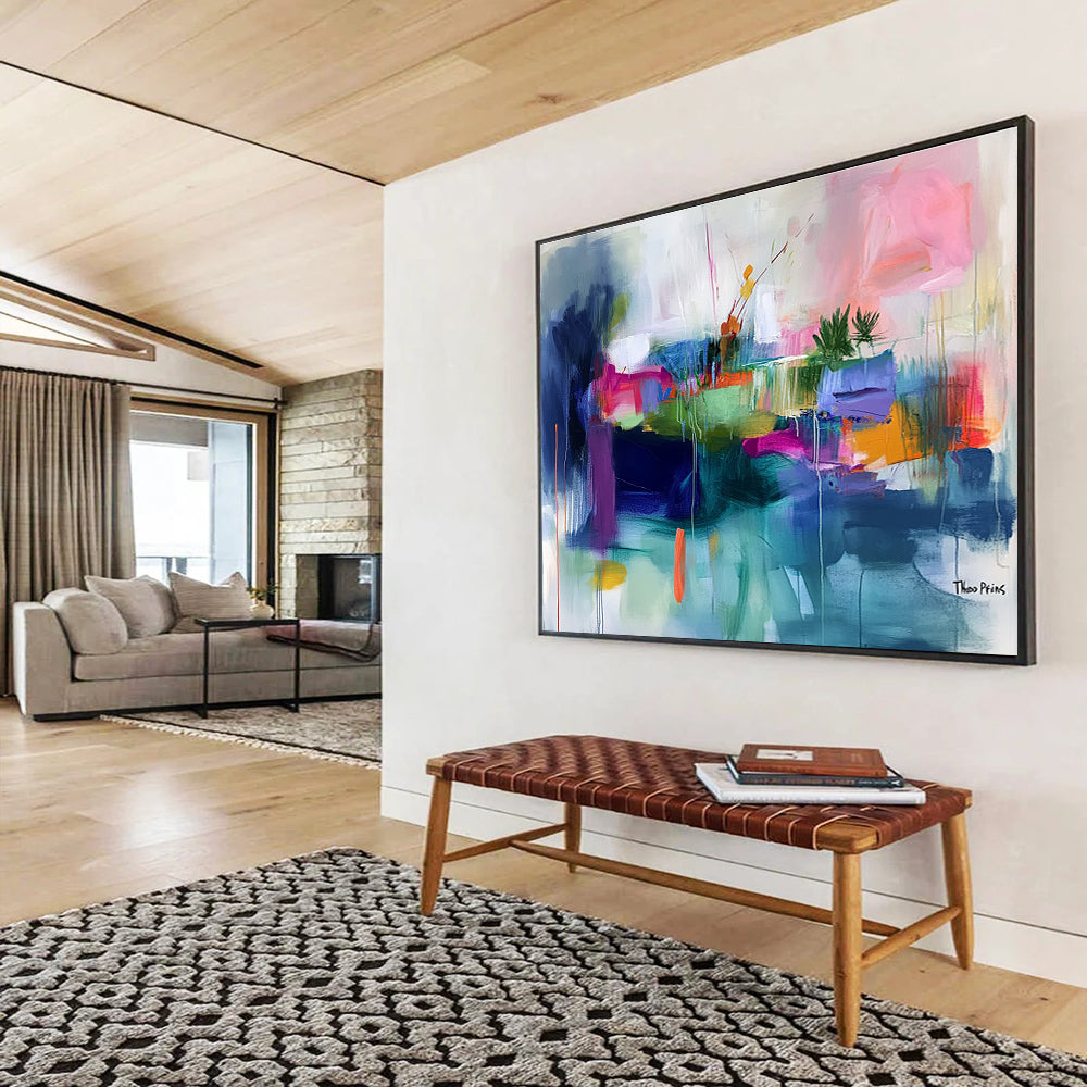 Colorful Abstract Garden Art for Bohemian Living Room & Garden - Themed Restaurant SC372