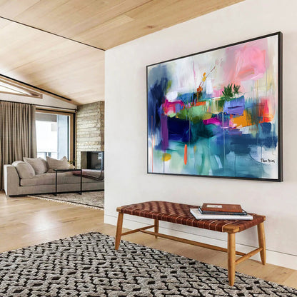Colorful Abstract Garden Art for Bohemian Living Room & Garden - Themed Restaurant SC372